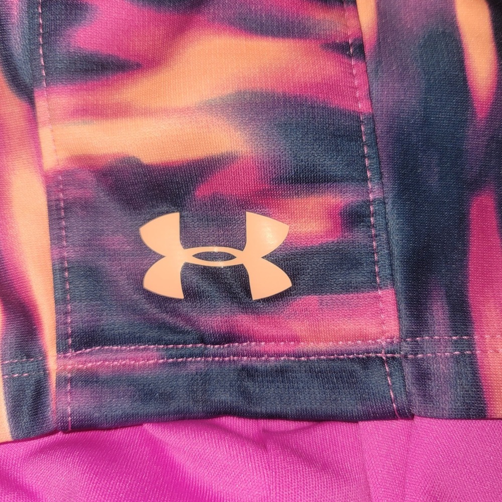 Under Armour Pullover Hoodie Sweatshirt Purple Multi Coldgear Girls Youth Large - Picture 6 of 6